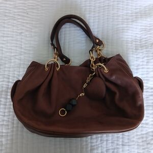 Juicy Couture Brown Hobo Bag with Gold Accents